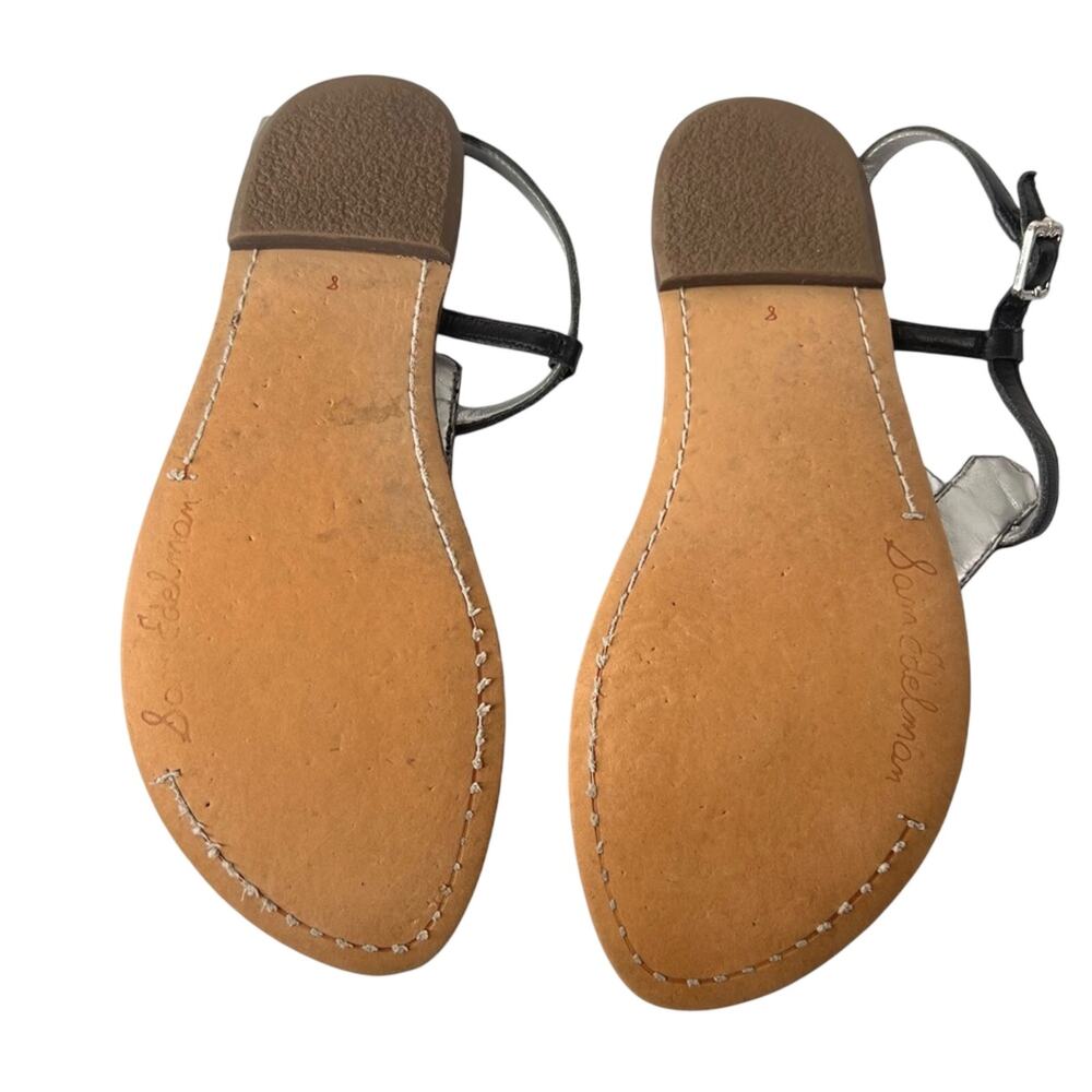 Sam Edelman Sandals 8M Gigi Bombay Embroidered Thong T-Strap Buckle Slingback - Picture 10 of 11